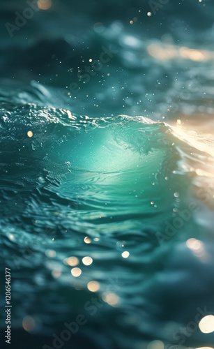 a close up of a wave in the ocean
