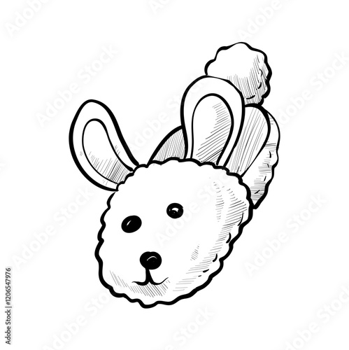 Home Slippers handdrawn illustration