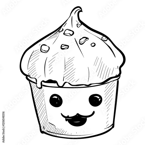 cute ice cream handdrawn illustration