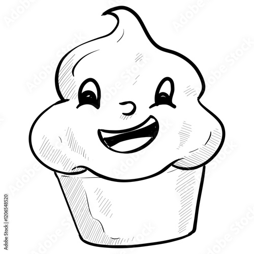 ice cream expression handdrawn illustration