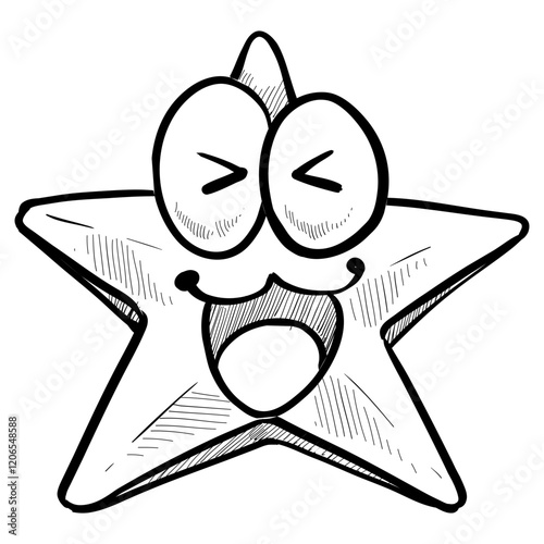 star expression handdrawn illustration