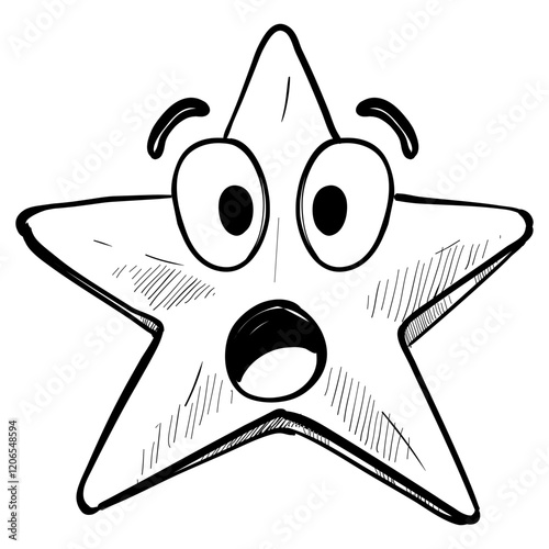 star expression handdrawn illustration