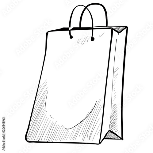 paper bag handdrawn illustration