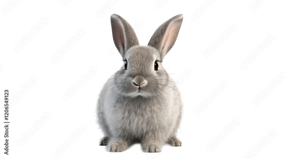Adorable Gray Bunny Rabbit Fluffy Pet on a transparent background Adorable Gray Bunny Rabbit Fluffy Pet on a transparent background