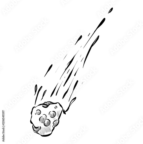 meteor handdrawn illustration