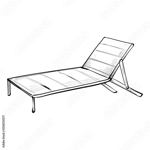 chaise longue handdrawn illustration
