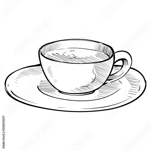tea cup handdrawn illustration