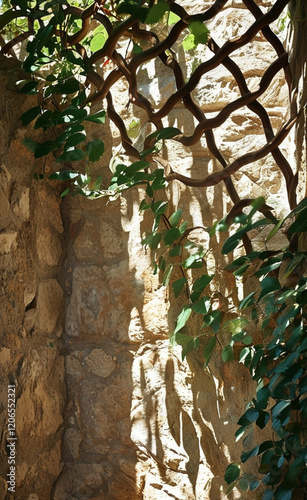 a cat sitting on a rock wall