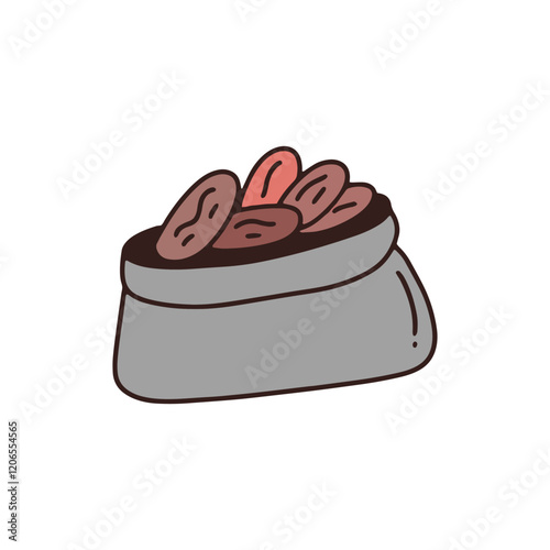 Doodles line art of ramadan kareem. eid fitr celebration element doodles stock. mudik, hampers, nastar, kue kering