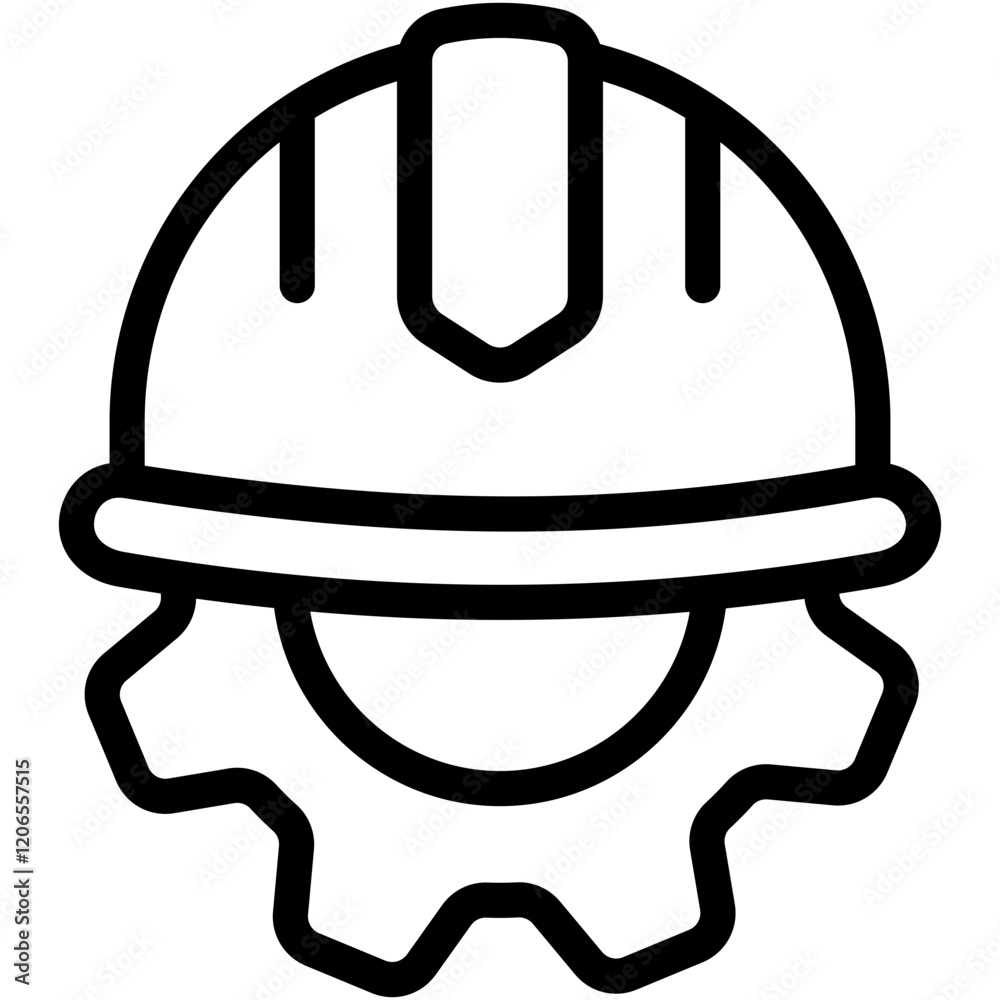 Gear black outline icon. use for modern concept, print, UI, UX kit, web and app development. Vector EPS 10, related to labor day, industry, worker. Gear black outline icon. use for modern concept, print, UI, UX kit, web and app development. Vector EPS 10, related to labor day, industry, worker.