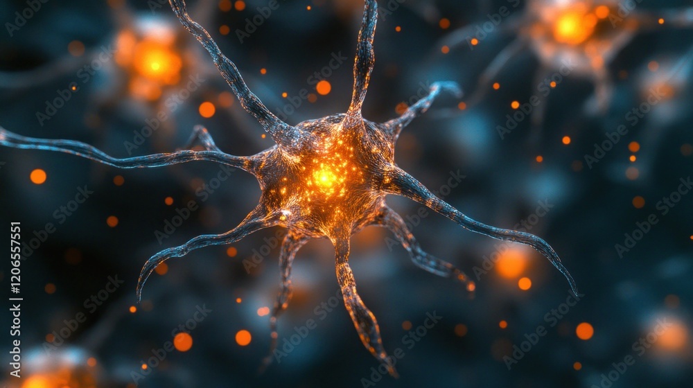 Intricate Neural Network Glowing Synapses Microscopic View Intricate Neural Network Glowing Synapses Microscopic View