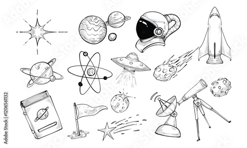 galaxy space handdrawn collection