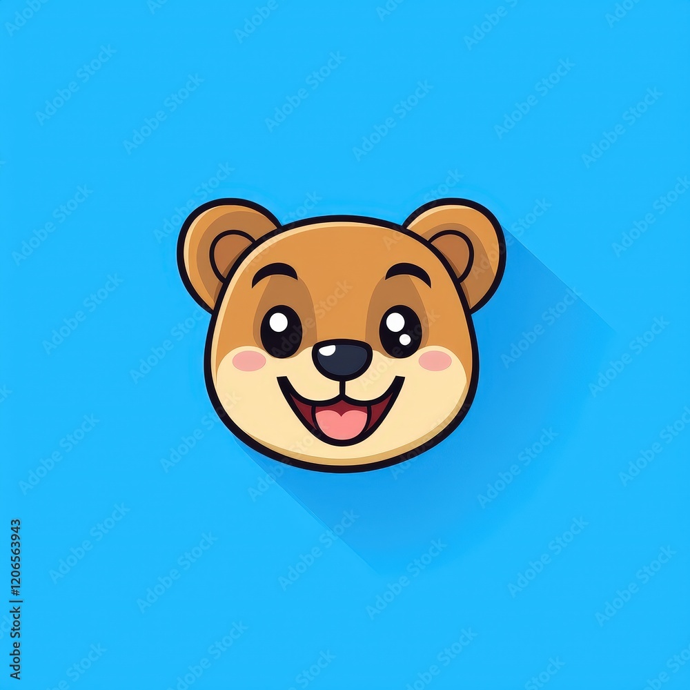 Cartoon bear with a long nose standing in a playful pose against a colorful background Cartoon bear with a long nose standing in a playful pose against a colorful background
