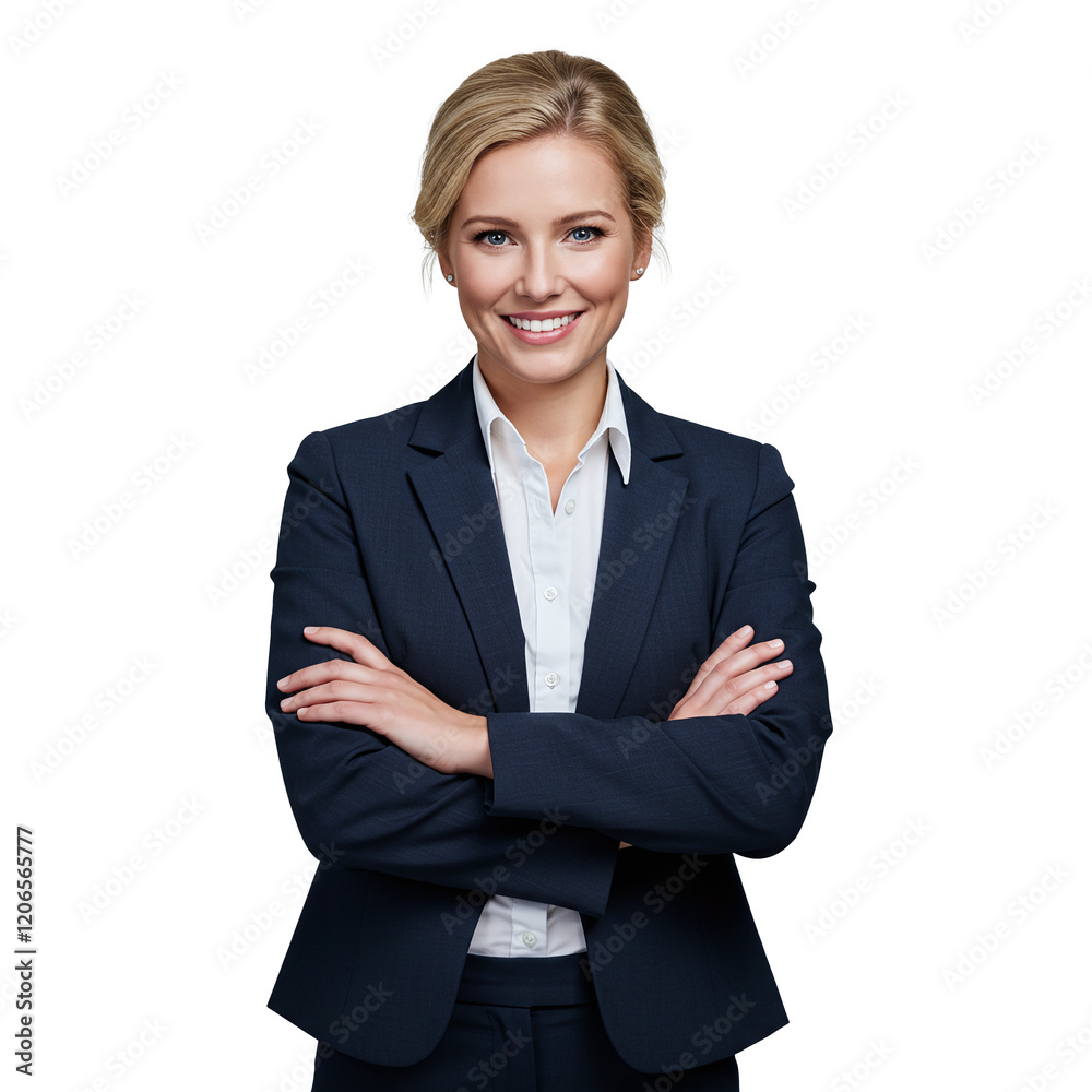 Attractive young business woman with arms crossed Attractive young business woman with arms crossed