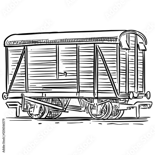 train hopper handdrawn illustration