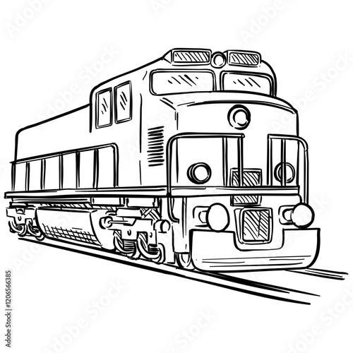train handdrawn illustration