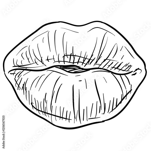 lips handdrawn illustration