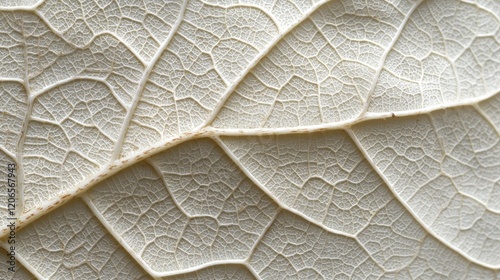 Close-up of a leaf's intricate vein structure, showing delicate lines and patterns.
