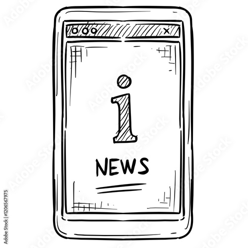 news website handdrawn illustration