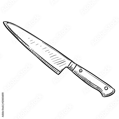 knife handdrawn illustration