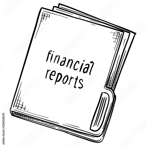 financial report handdrawn illustration