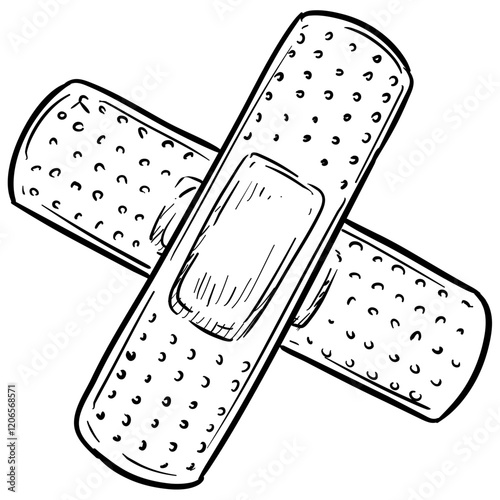 bandage handdrawn illustration