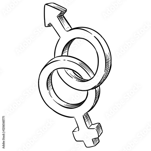 gender symbol handdrawn illustration