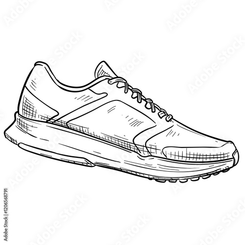 sport shoes handdrawn illustration