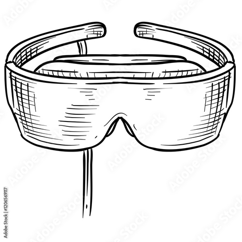 VR glasses handdrawn illustration