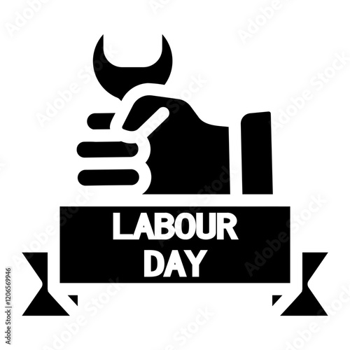 labour day Solid icon