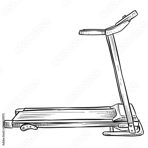 treadmill handdrawn illustration