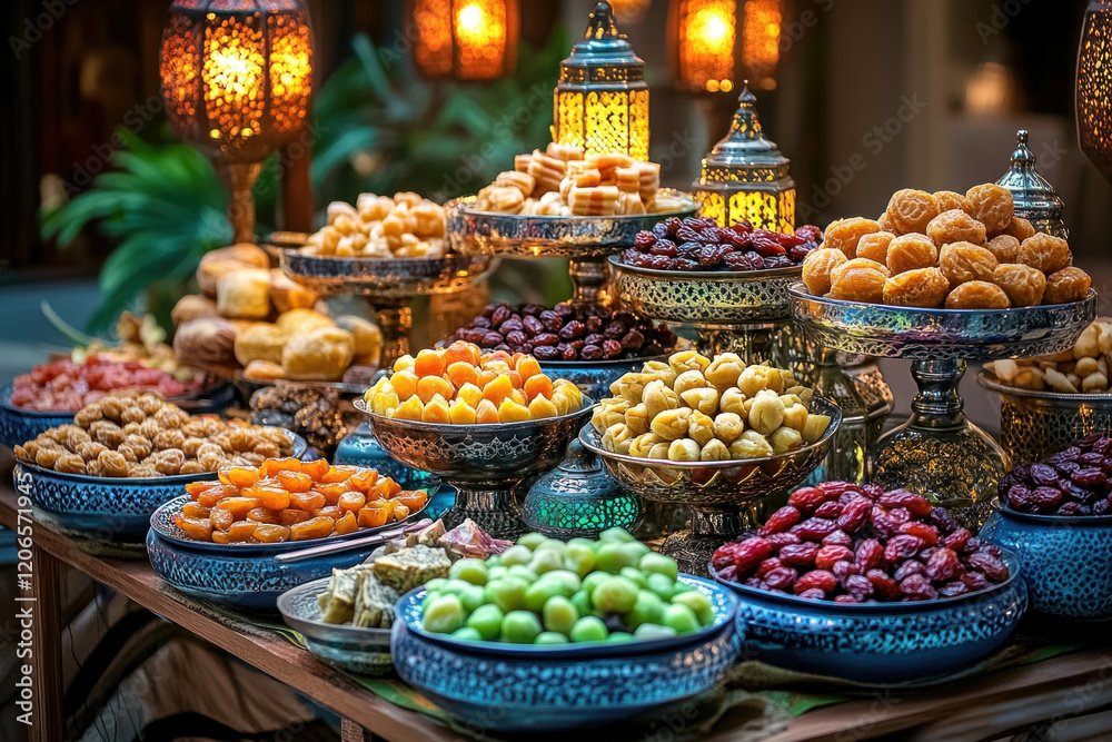 Fototapeta premium A table full of colorful, delicious food.