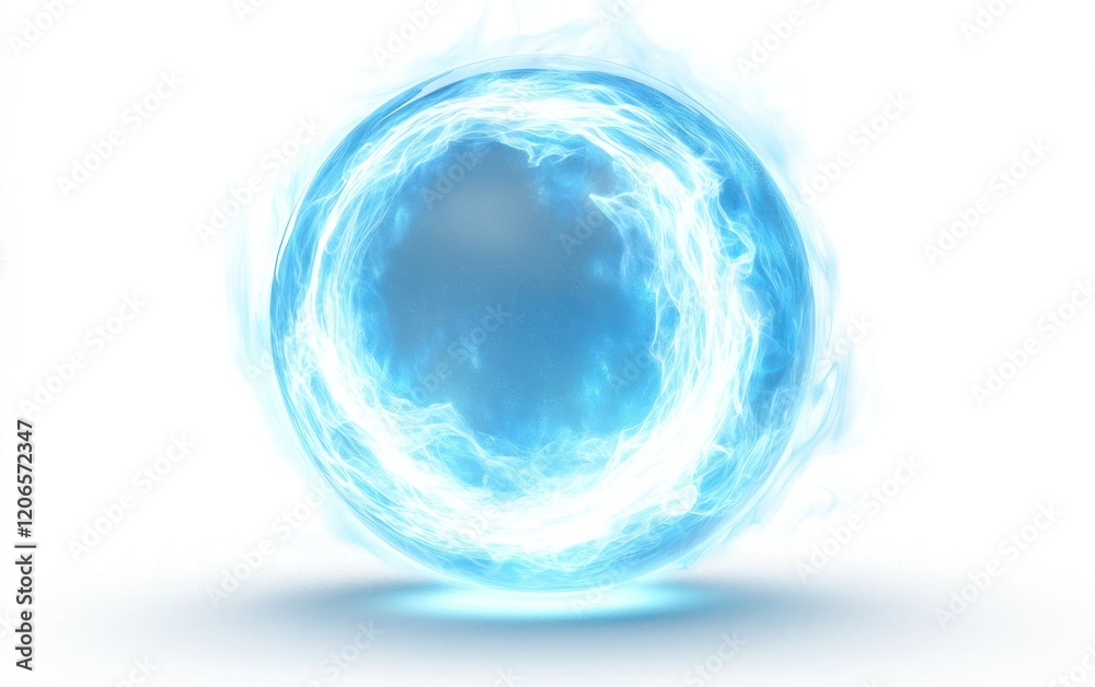 custom made wallpaper toronto digitalLuminous Blue Energy Orb: An Abstract Image of Glowing Swirling Energy