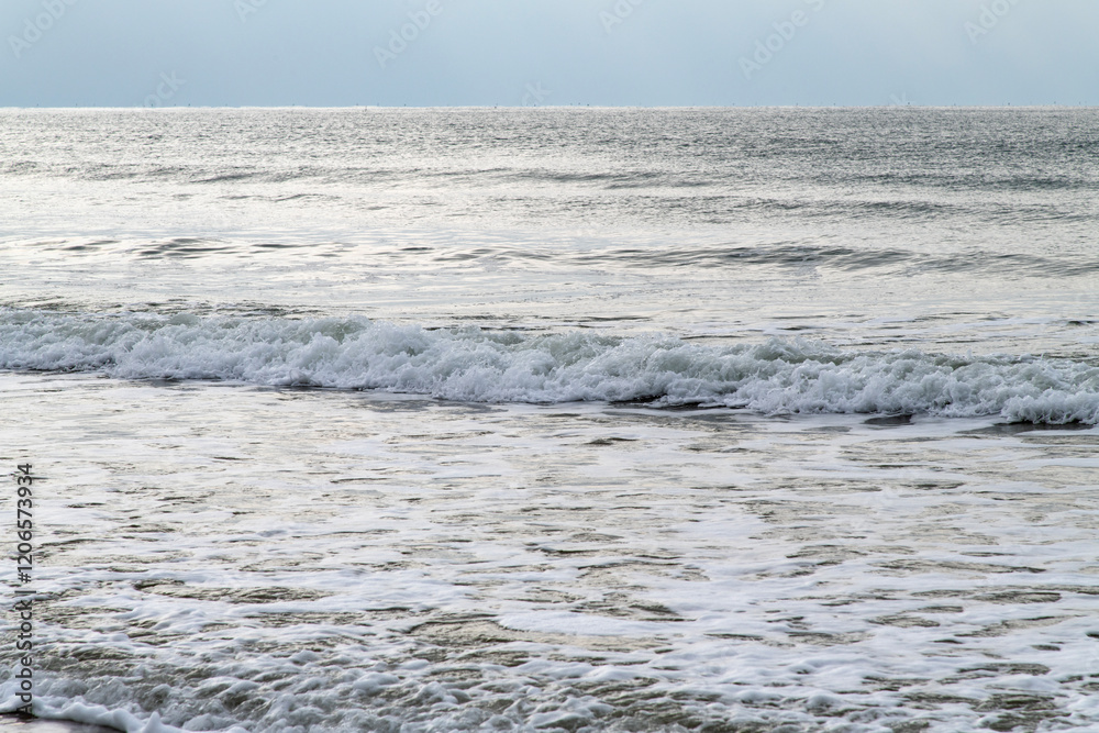tranquil seascape at the beach in winter tranquil seascape at the beach in winter