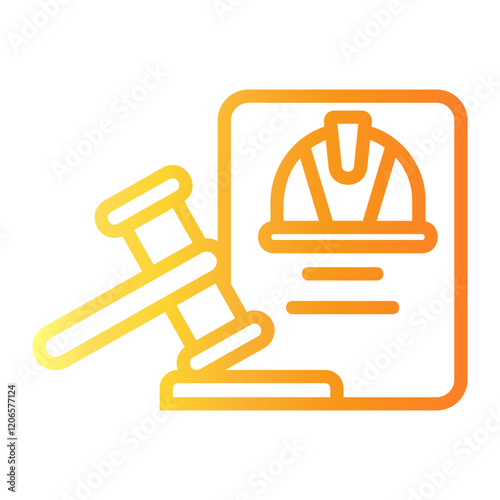 laws Line Gradient Icon