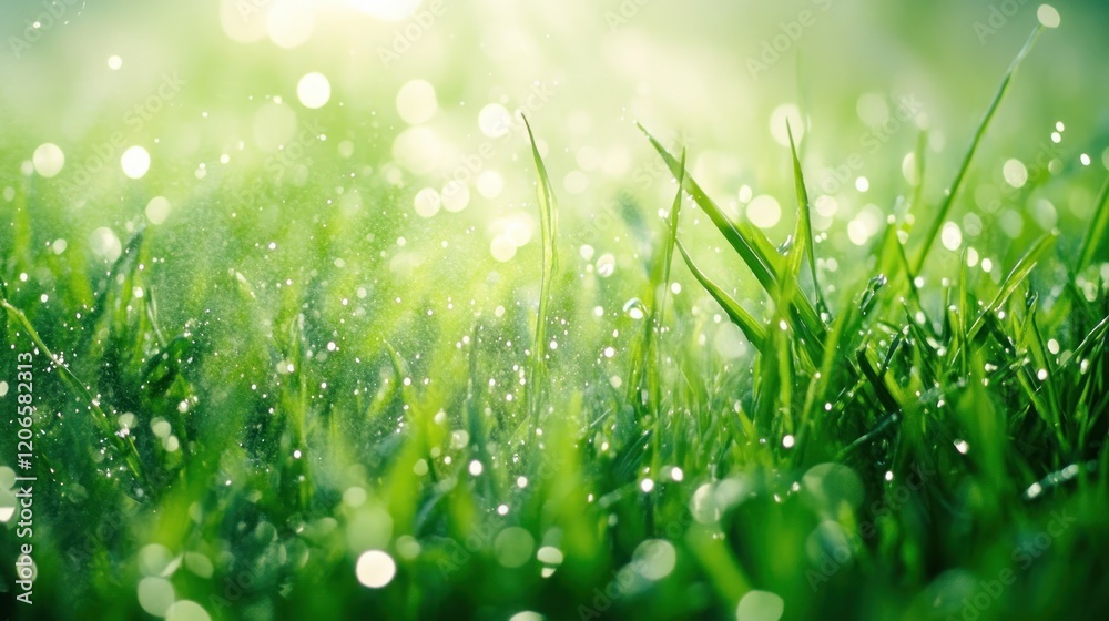 Refreshing Dew-Kissed Grass: A Vibrant Spring Morning Refreshing Dew-Kissed Grass: A Vibrant Spring Morning
