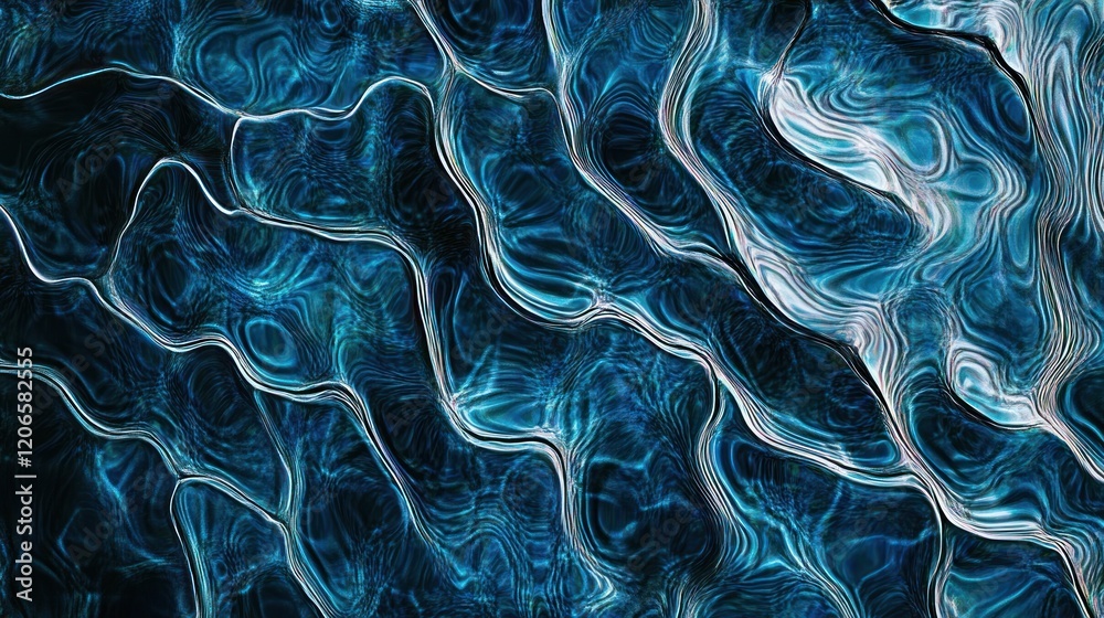 Obraz premium Abstract Blue Swirls