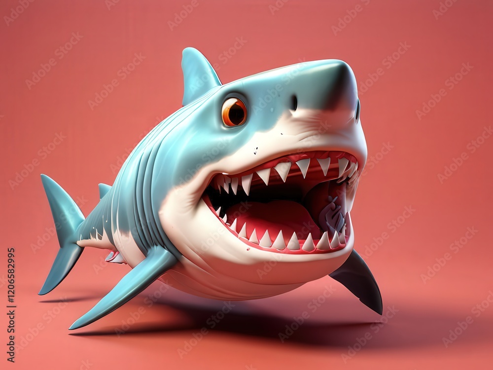 the AI Image Generator, Vibrant 3D Illustration of a Cartoon Shark the AI Image Generator, Vibrant 3D Illustration of a Cartoon Shark
