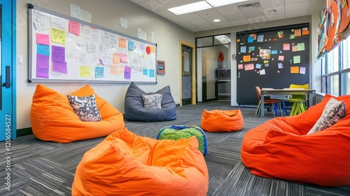 Vibrant Collaborative Classroom: A Space Designed for Creativity and Learning