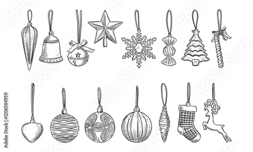 christmas handdrawn collection