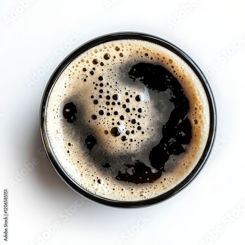 A rich, dark stout beer with a creamy head, robust and smooth