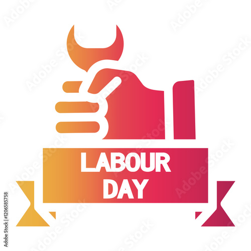 labour day Gradient icon