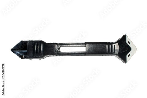 A scraper for grouting and removing seams.A grout and sealant scraper.