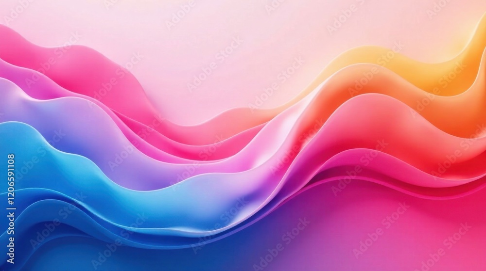Abstract Colorful Waves A Serene Digital Painting of Flowing Hues and Soothing Shades Abstract Colorful Waves A Serene Digital Painting of Flowing Hues and Soothing Shades