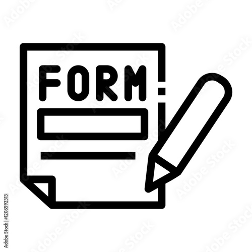 form registration Line Icon