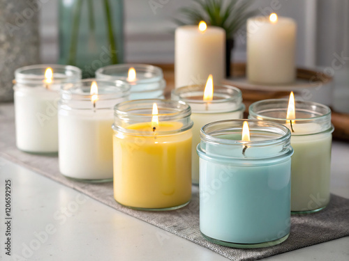 candles on a table. milk, food, glass, breakfast, drink, white, healthy, dairy, fresh, bottle, yogurt, fruit, jar, cream, dessert, nutrition, candle, meal, diet, product, beverage, sweet, natural, cal