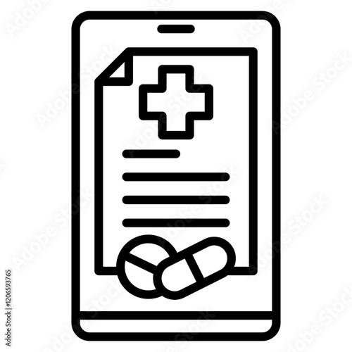 digital prescriptions single icon