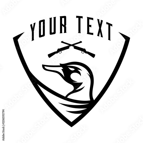 duck hunting illustration logo vector image t shirt
