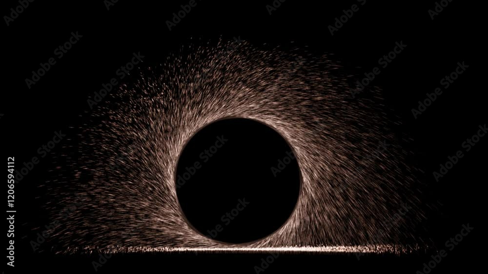 magical energy portal burst with sparking particles for fantasy compositing, alpha matte vfx with transparent background