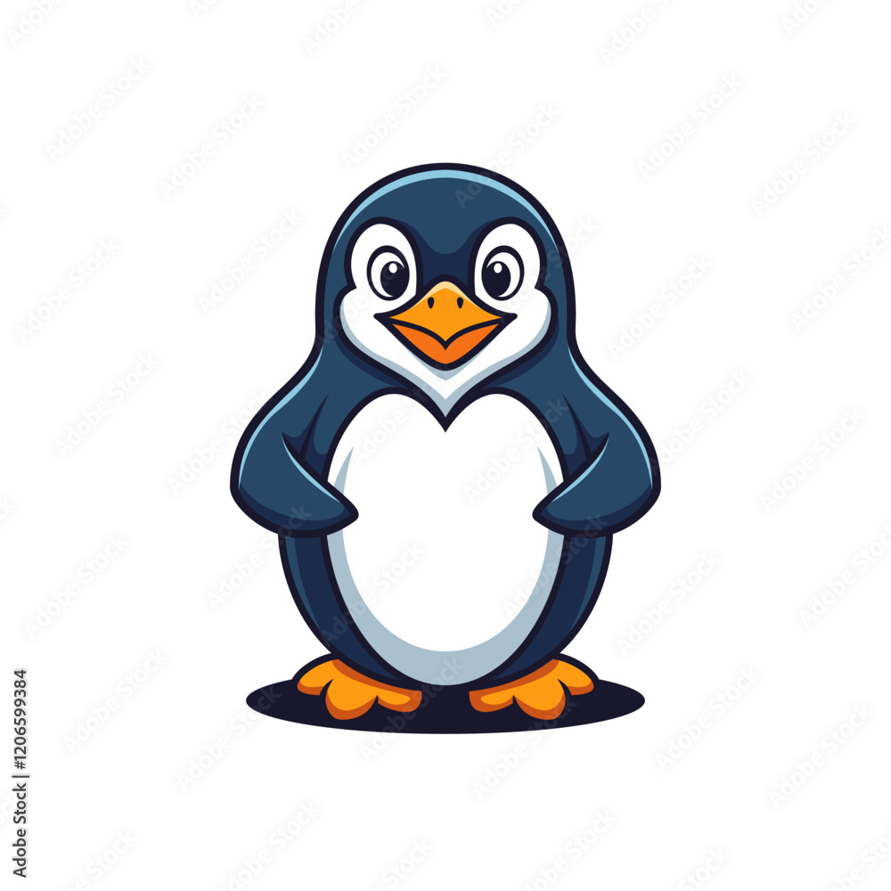 Obraz premium Cheerful Cartoon Penguin